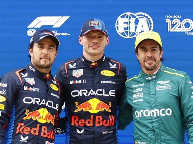 Titel-Bild zur News: Sergio Perez, Max Verstappen, Fernando Alonso
