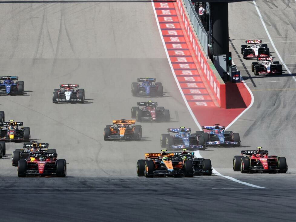 Lando Norris, Charles Leclerc, Carlos Sainz, Lewis Hamilton, Max Verstappen