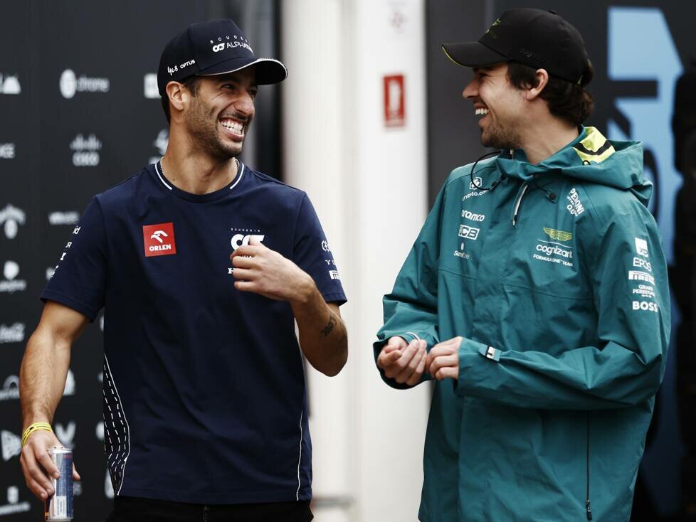 So lustig wie hier ging es am Sonntag nicht zu zwischen Daniel Ricciardo und Lance Stroll