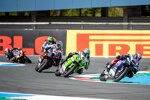 Jonathan Rea, Alex Lowes und Toprak Razgatlioglu 