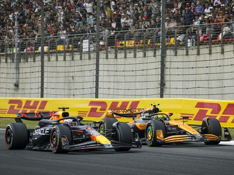 Statt mit Ferrari kämpfte McLaren in Person von Norris in China eher mit Red Bull
