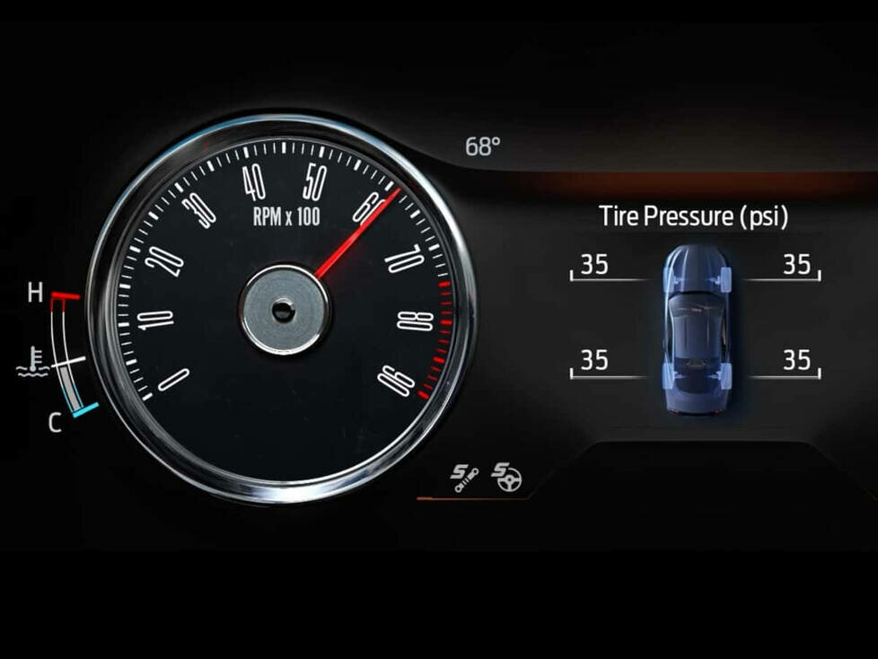 Ford Mustang Digitalinstrumente im Stil von 1967/68