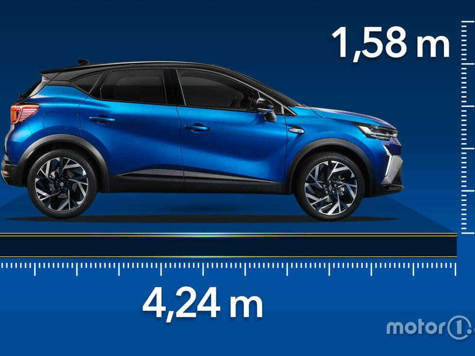 Renailt Captur 2024: Abmessungen und Kofferraumvolumen