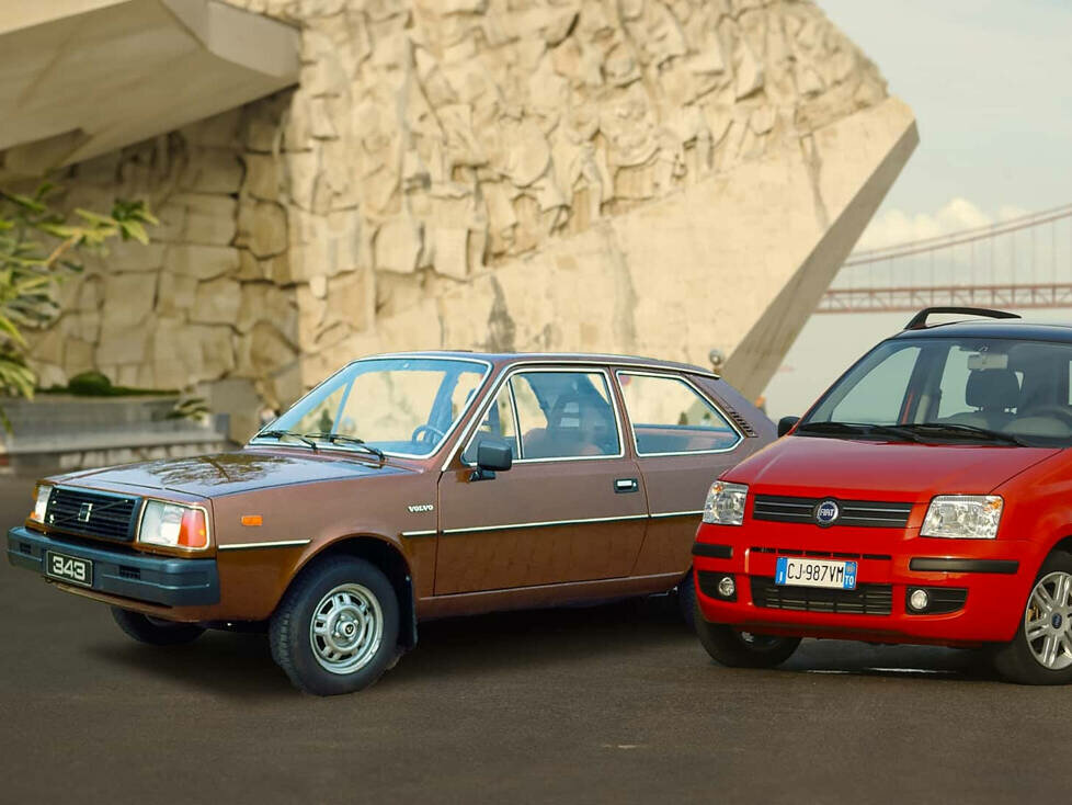 Volvo 343 und Fiat Panda