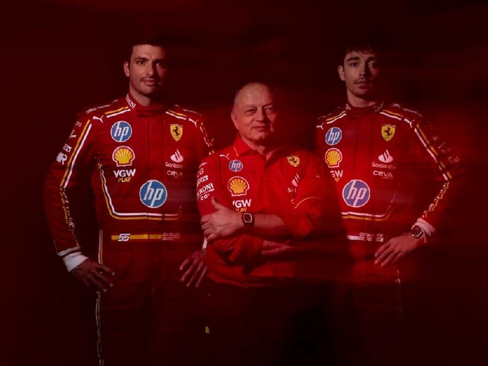 Carlos Sainz, Fred Vasseur, Charles Leclerc