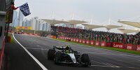 Lewis Hamilton (Mercedes) im Sprint zum Formel-1-Rennen in China 2024