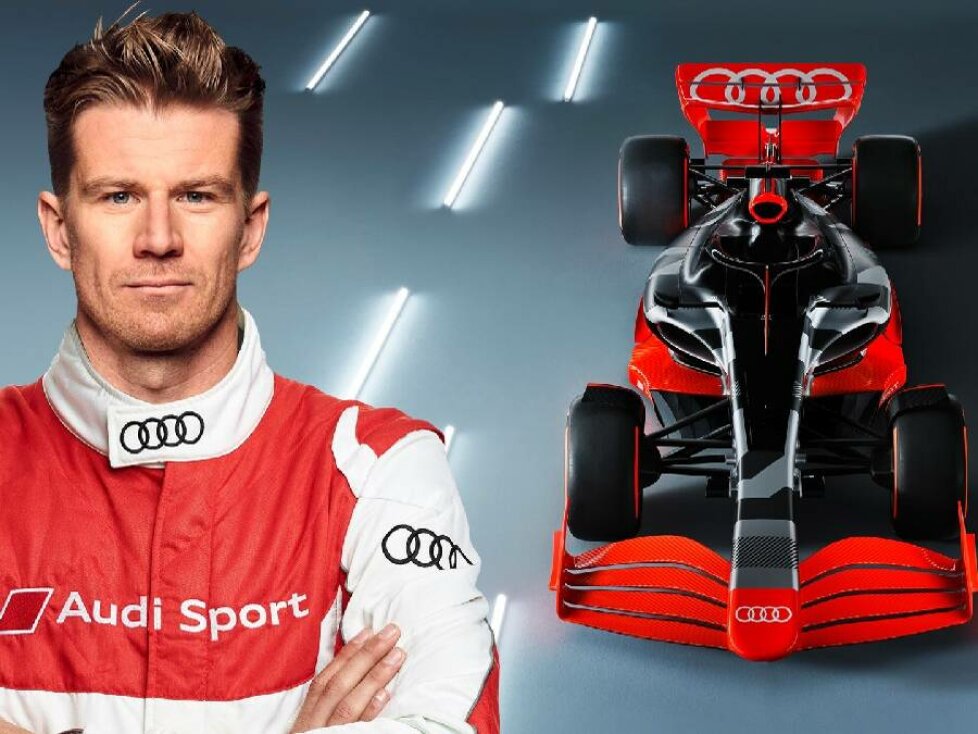 Fotomontage: Nico Hülkenberg als Formel-1-Fahrer von Audi