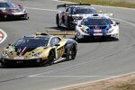 Christian Engelhart (GRT-Lamborghini), Luca Engstler (GRT-Lamborghini) und Kelvin van der Linde (Abt-Sportsline-Audi) 