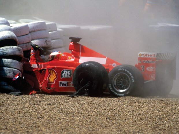 Michael Schumachers Unfall beim Formel-1-Rennen in Silverstone 1998