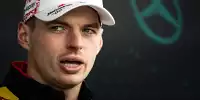 Max Verstappen (Fotomontage vor Mercedes-Logo)