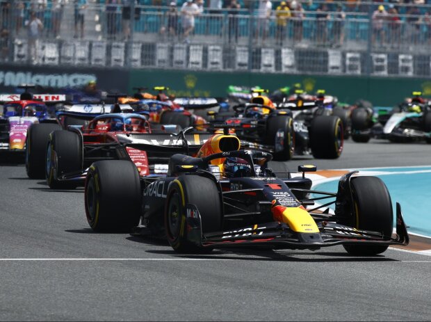 Titel-Bild zur News: Max Verstappen, Charles Leclerc, Daniel Ricciardo