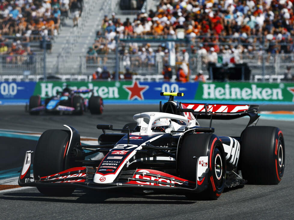 Nico Hülkenberg (Haas VF-24) beim Formel-1-Rennen in Miami 2024
