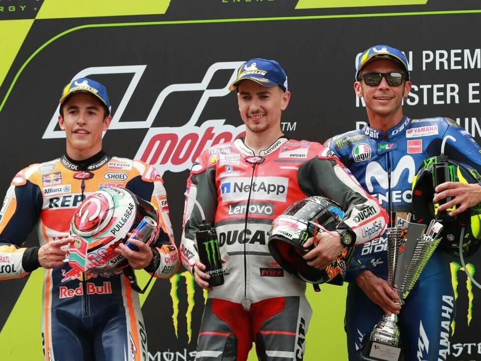 Marc Marquez, Jorge Lorenzo, Valentino Rossi