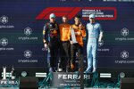 Max Verstappen (Red Bull), Lando Norris (McLaren) und Charles Leclerc (Ferrari) 