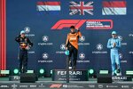 Max Verstappen (Red Bull), Lando Norris (McLaren) und Charles Leclerc (Ferrari) 