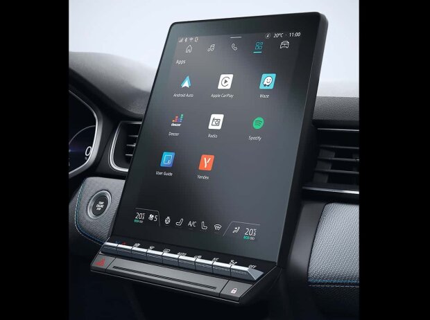 Das zentrale Display des Renault Captur Das zentrale Display des Renault Captur