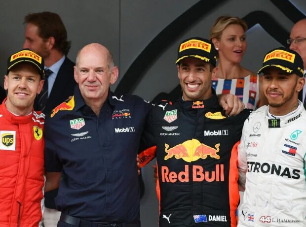 Ricciardo mit Newey, hier nach seinem Sieg in Monaco 2018