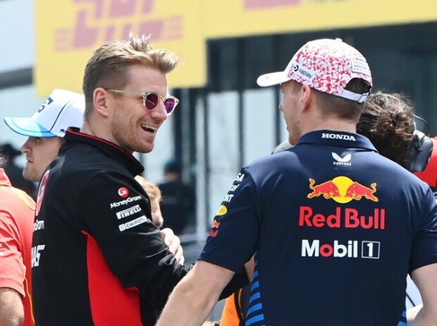 Titel-Bild zur News: Nico Hülkenberg und Max Verstappen bei der Fahrerparade der Formel 1
