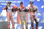 Marc Marquez (Gresini), Jorge Martin (Pramac) und Francesco Bagnaia (Ducati) 