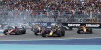 Die Startphase beim Formel-1-Rennen in Miami 2024