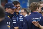 Alexander Albon (Williams), Max Verstappen (Red Bull) und Logan Sargeant (Williams) 