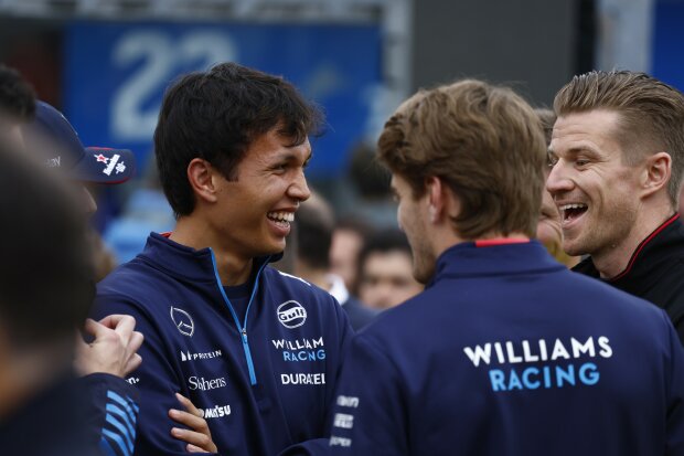 Alexander Albon Logan Sargeant Nico Hülkenberg Ferrari Ferrari F1Williams Williams F1Haas Haas F1 ~Alexander Albon (Williams), Logan Sargeant (Williams) und Nico Hülkenberg (Haas) ~ Alexander Albon Logan Sargeant Nico Hülkenberg Ferrari Ferrari F1Williams Williams F1Haas Haas F1 ~Alexander Albon (Williams), Logan Sargeant (Williams) und Nico Hülkenberg (Haas) ~
