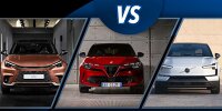 Bild zum Inhalt: Vergleich: Lexus LBX vs. Alfa Romeo Junior vs. Volvo EX30