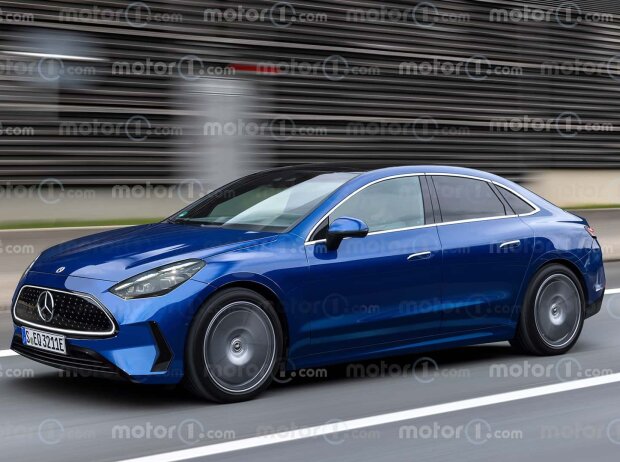 Titel-Bild zur News: Mercedes-Benz C-Klasse Elektro als Rendering von Motor1.com