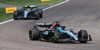 George Russell und Lewis Hamilton beim Formel-1-Rennen in Imola 2024