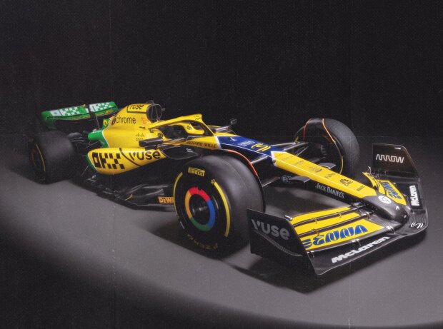 Titel-Bild zur News: Ayrton-Senna-Lackierung von McLaren beim Formel-1-Rennen in Monaco 2024