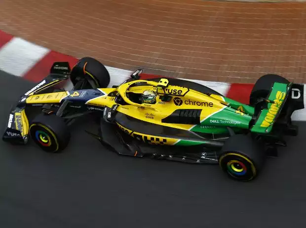 Titel-Bild zur News: McLaren ist am Wochenende in Monaco im speziellen Senna-Look unterwegs