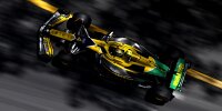 Lando Norris in McLarens gelb-grünem Spezialdesign zu Ehren Ayrton Sennas