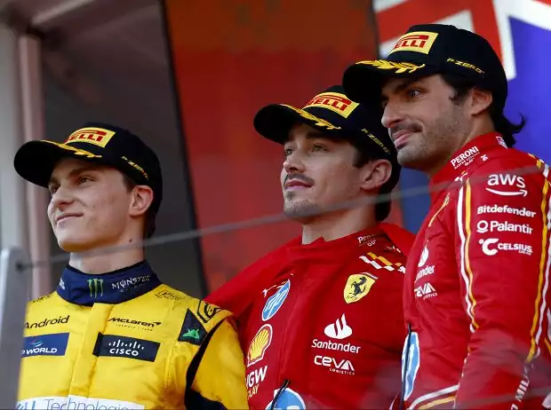 Titel-Bild zur News: Oscar Piastri, Charles Leclerc, Carlos Sainz