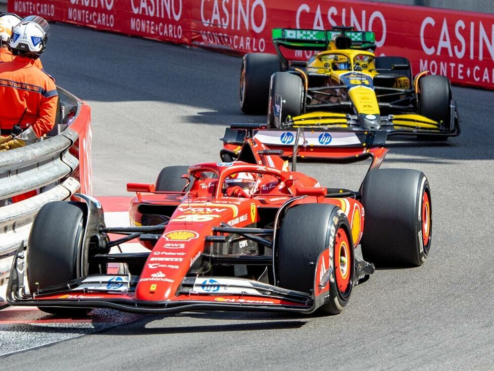 Charles Leclerc und Oscar Piastri beim Formel-1-Rennen in Monaco 2024