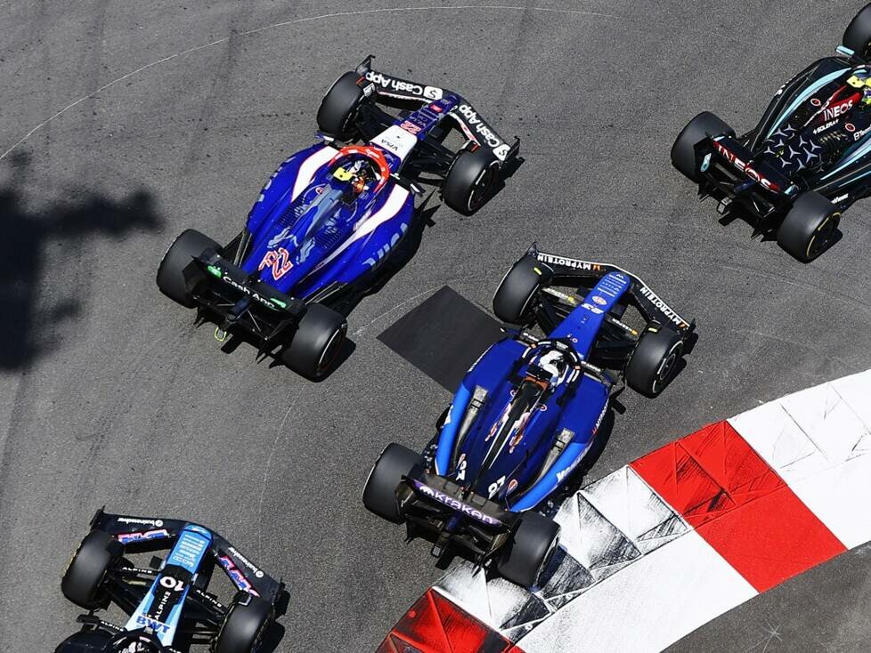 Alexander Albon, George Russell, Max Verstappen, Lewis Hamilton, Yuki Tsunoda, Pierre Gasly, Lance Stroll