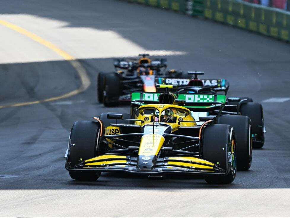 Lando Norris, George Russell, Max Verstappen