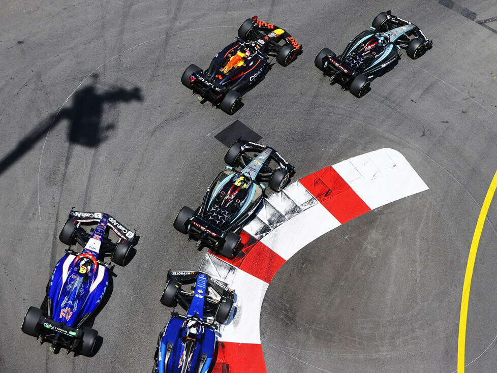 Alexander Albon, Carlos Sainz, Lando Norris, George Russell, Max Verstappen, Lewis Hamilton, Yuki Tsunoda