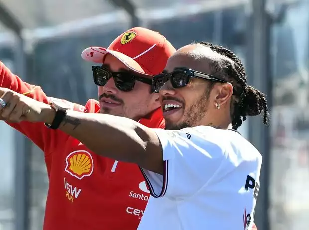 Charles Leclerc, Lewis Hamilton Titel-Bild zur News: Charles Leclerc, Lewis Hamilton