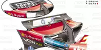 Heckflügel-Version am Ferrari SF-24 beim Formel-1-Rennen in Monaco 2024