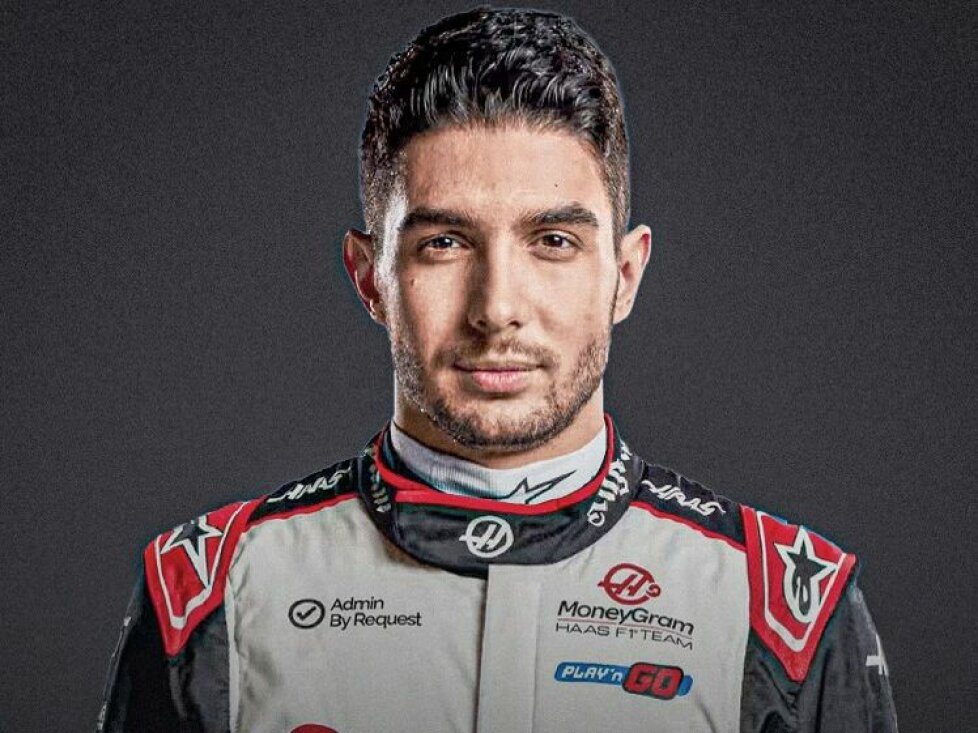 Esteban Ocon als Haas-Fahrer in der Formel 1 (Fotomontage)
