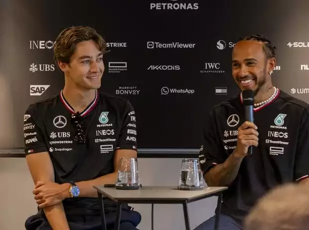 Titel-Bild zur News: George Russell, Lewis Hamilton