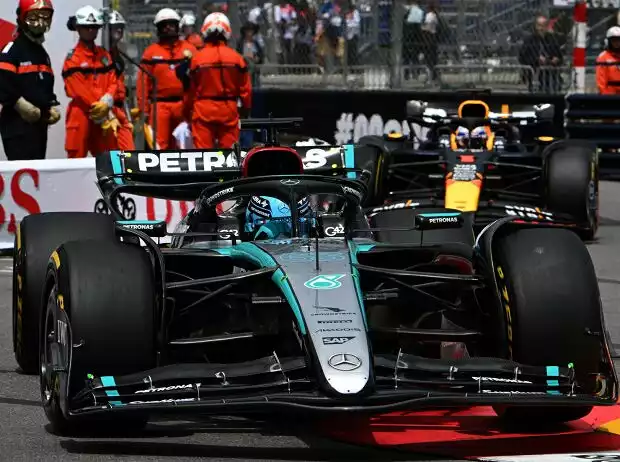 Titel-Bild zur News: George Russell, Max Verstappen