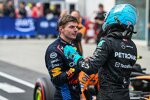 George Russell (Mercedes) und Max Verstappen (Red Bull) 