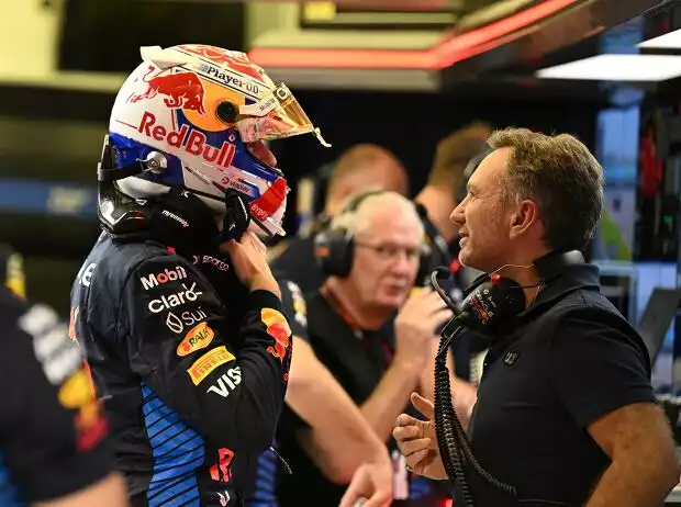 Max Verstappen, Christian Horner Titel-Bild zur News: Max Verstappen, Christian Horner