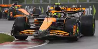 Lando Norris im McLaren vor Teamkollege Oscar Piastri in Kanada 2024