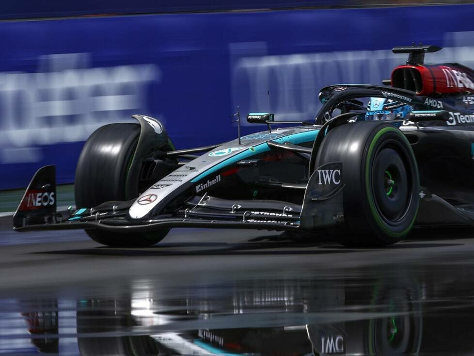 George Russell im Mercedes W15 beim Formel-1-Rennen in Kanada 2024