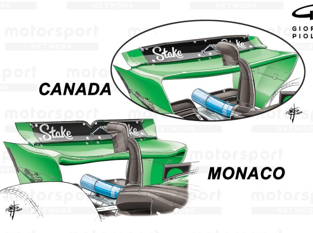 Heckflügel-Versionen bei Sauber für Monaco und Kanada 2024