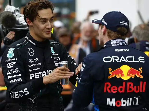 George Russell, Max Verstappen Titel-Bild zur News: George Russell, Max Verstappen