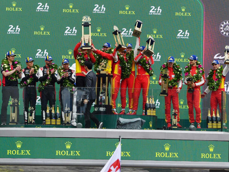 Siegerehrung nach den 24h Le Mans 2024