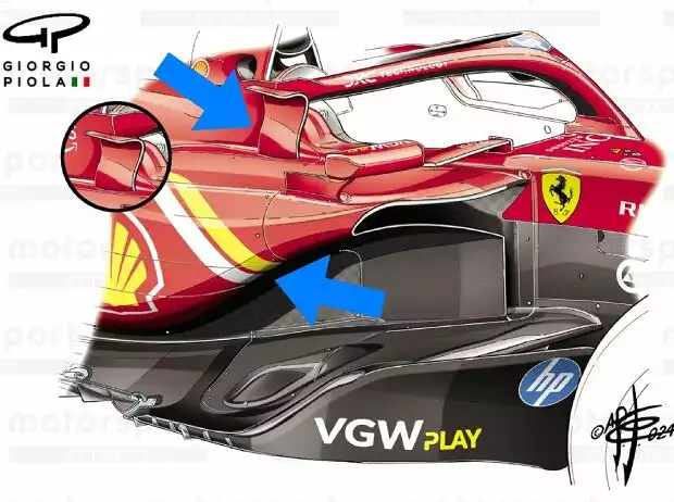 Ferrari-Updates beim Spanien-Grand-Prix 2024 in Barcelona Titel-Bild zur News: Ferrari-Updates beim Spanien-Grand-Prix 2024 in Barcelona